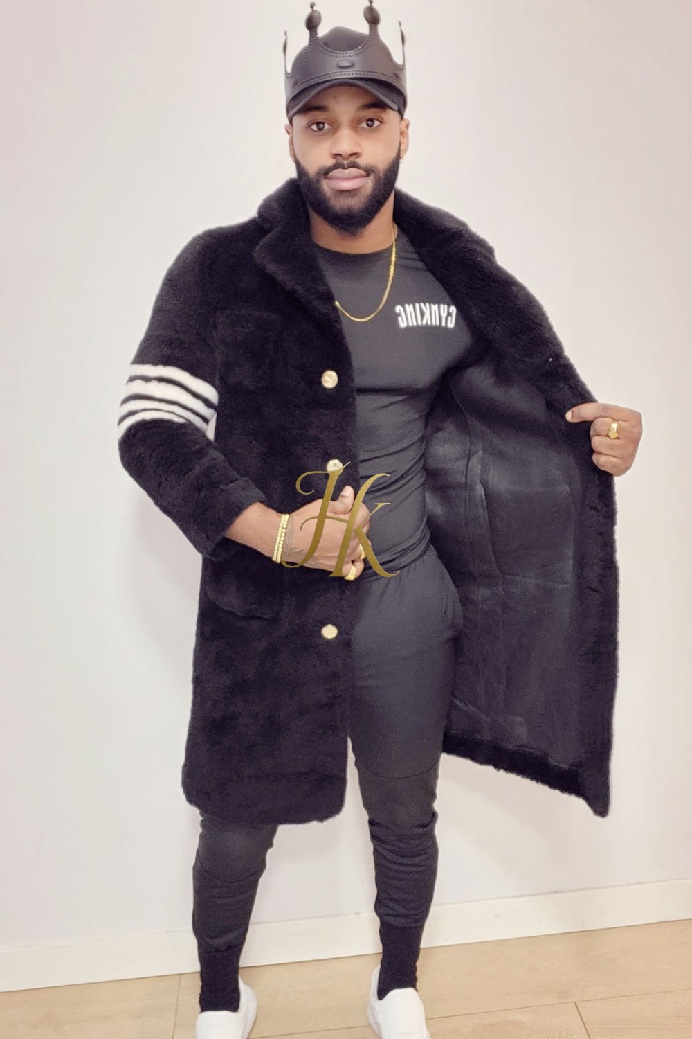 Ultimate Warmth and Style: Wool Fur Designer Cardigan Coat for Men - kayibstrore