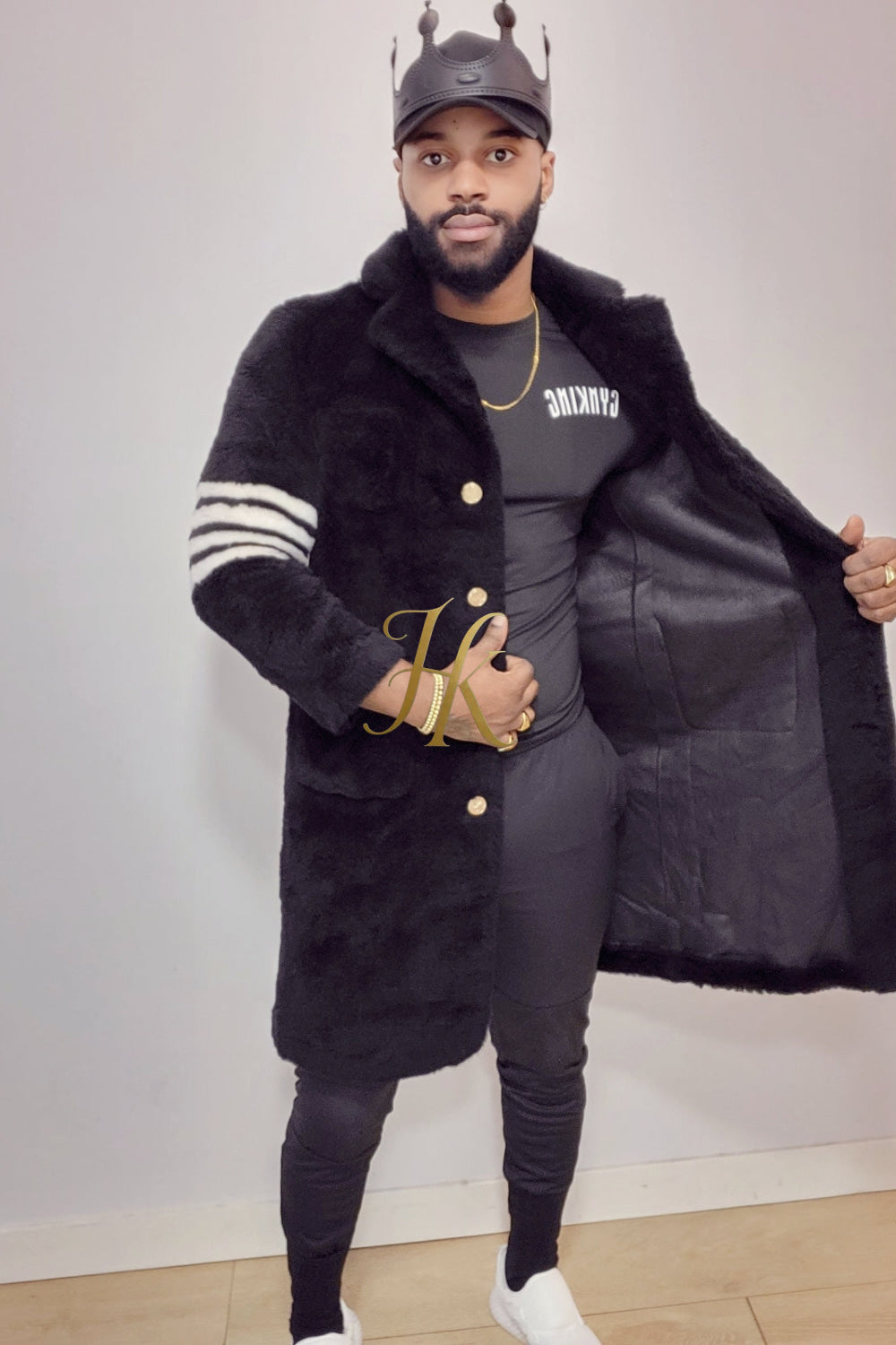 Ultimate Warmth and Style: Wool Fur Designer Cardigan Coat for Men - kayibstrore