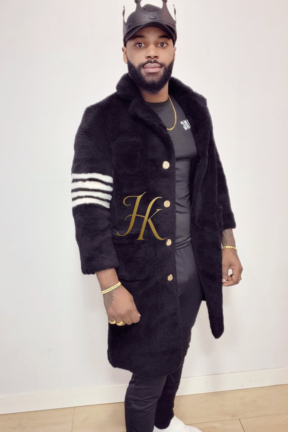 Ultimate Warmth and Style: Wool Fur Designer Cardigan Coat for Men - kayibstrore