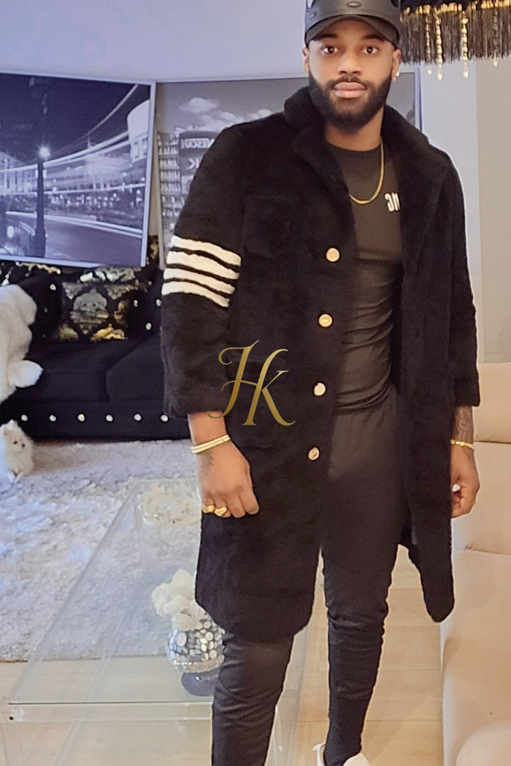 Ultimate Warmth and Style: Wool Fur Designer Cardigan Coat for Men - kayibstrore