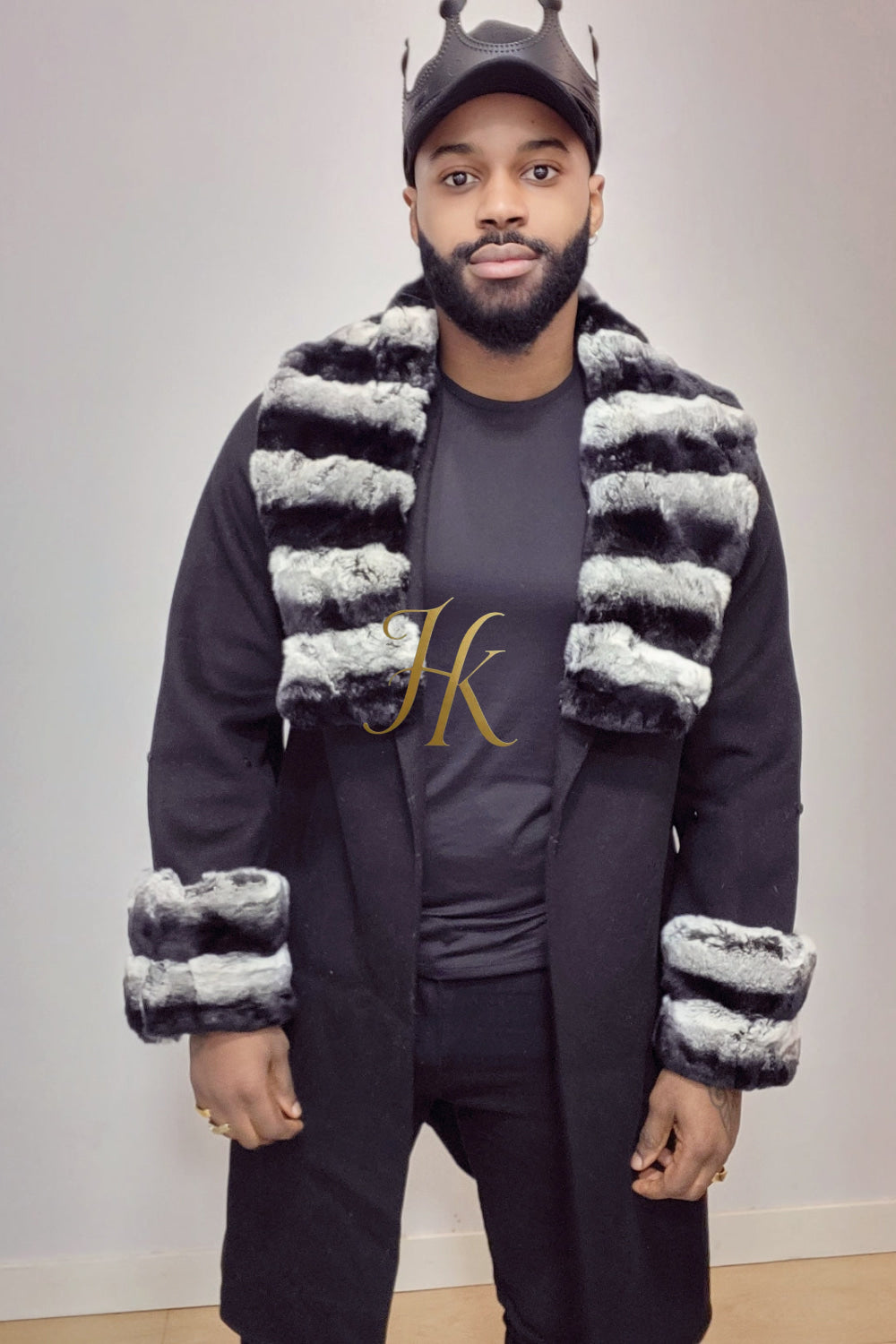 Handmade Premium Cashmere & 100% wool Real Fur Coats: Men's & Women's cashmere Jackets with Rex Rabbit Fur Collar | 100% Cashmere Winter Elegance" - kayibstrore
