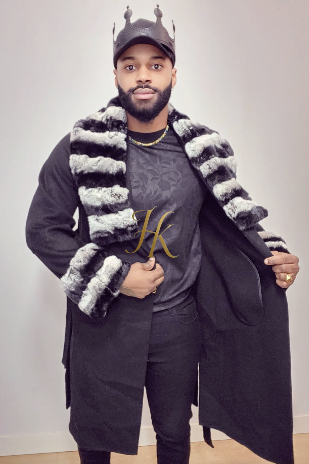 Handmade Premium Cashmere & 100% wool Real Fur Coats: Men's & Women's cashmere Jackets with Rex Rabbit Fur Collar | 100% Cashmere Winter Elegance" - kayibstrore