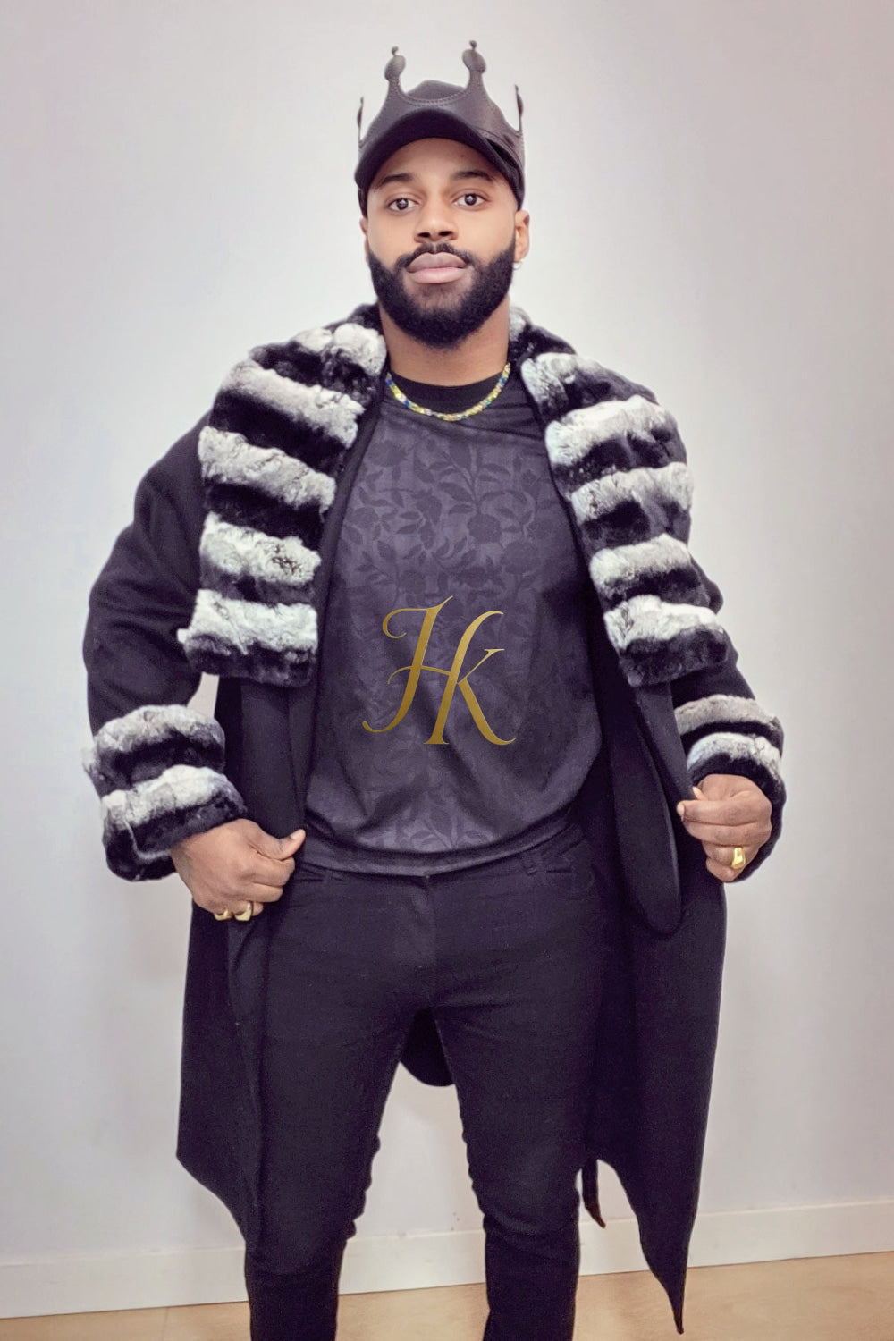Handmade Premium Cashmere & 100% wool Real Fur Coats: Men's & Women's cashmere Jackets with Rex Rabbit Fur Collar | 100% Cashmere Winter Elegance" - kayibstrore