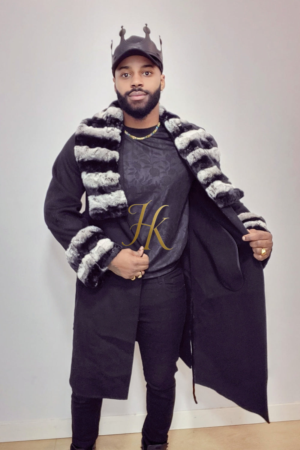 Handmade Premium Cashmere & 100% wool Real Fur Coats: Men's & Women's cashmere Jackets with Rex Rabbit Fur Collar | 100% Cashmere Winter Elegance" - kayibstrore