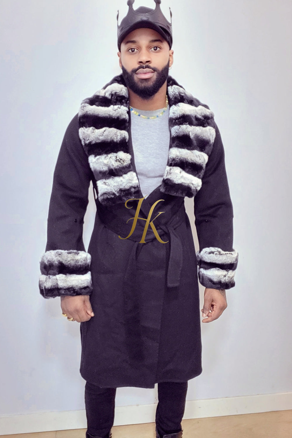 Handmade Premium Cashmere & 100% wool Real Fur Coats: Men's & Women's cashmere Jackets with Rex Rabbit Fur Collar | 100% Cashmere Winter Elegance" - kayibstrore