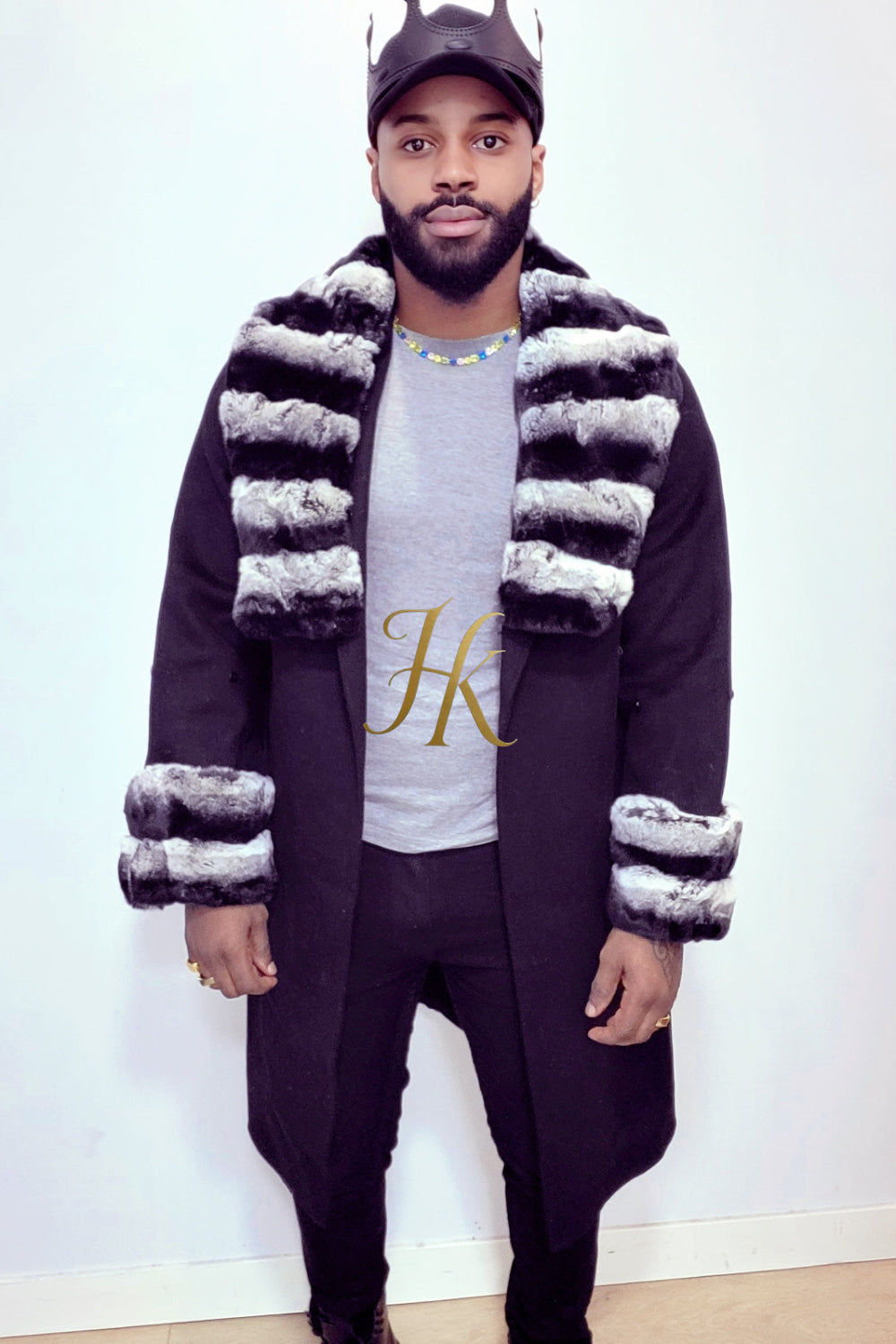 Handmade Premium Cashmere & 100% wool Real Fur Coats: Men's & Women's cashmere Jackets with Rex Rabbit Fur Collar | 100% Cashmere Winter Elegance" - kayibstrore
