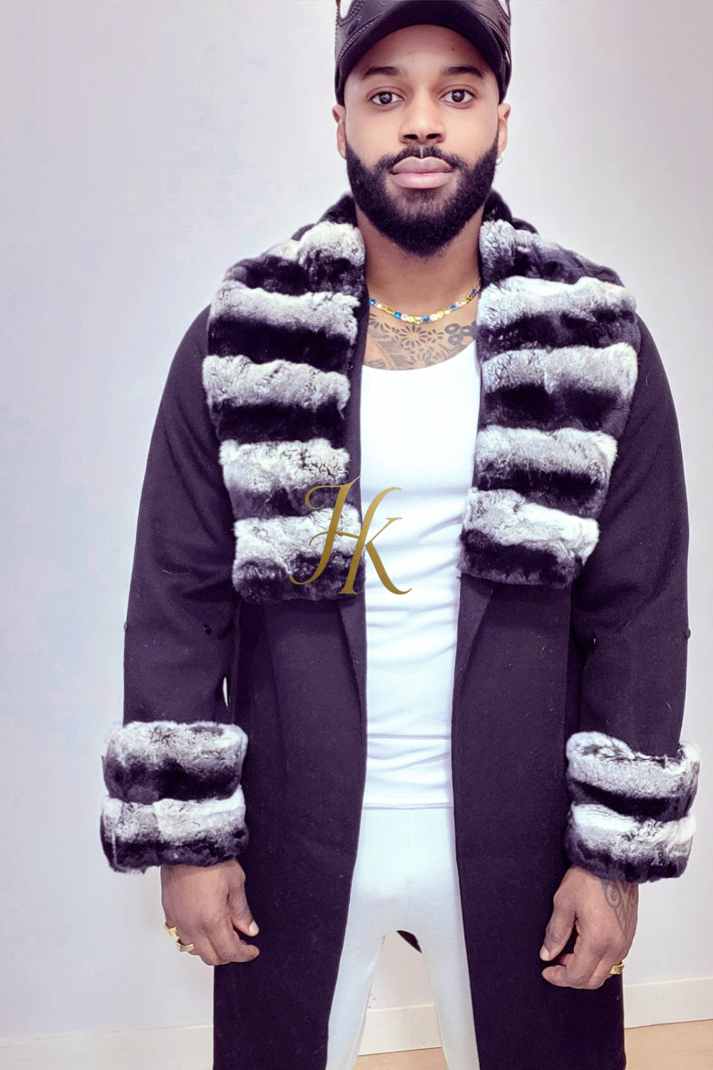 Handmade Premium Cashmere & 100% wool Real Fur Coats: Men's & Women's cashmere Jackets with Rex Rabbit Fur Collar | 100% Cashmere Winter Elegance" - kayibstrore
