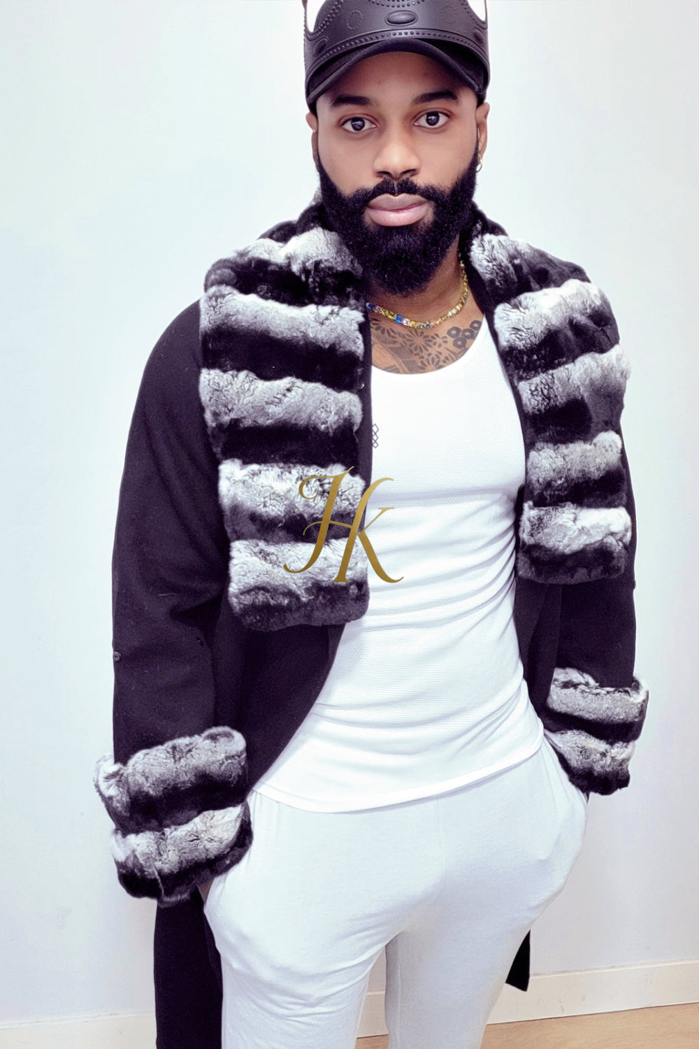 Handmade Premium Cashmere & 100% wool Real Fur Coats: Men's & Women's cashmere Jackets with Rex Rabbit Fur Collar | 100% Cashmere Winter Elegance" - kayibstrore