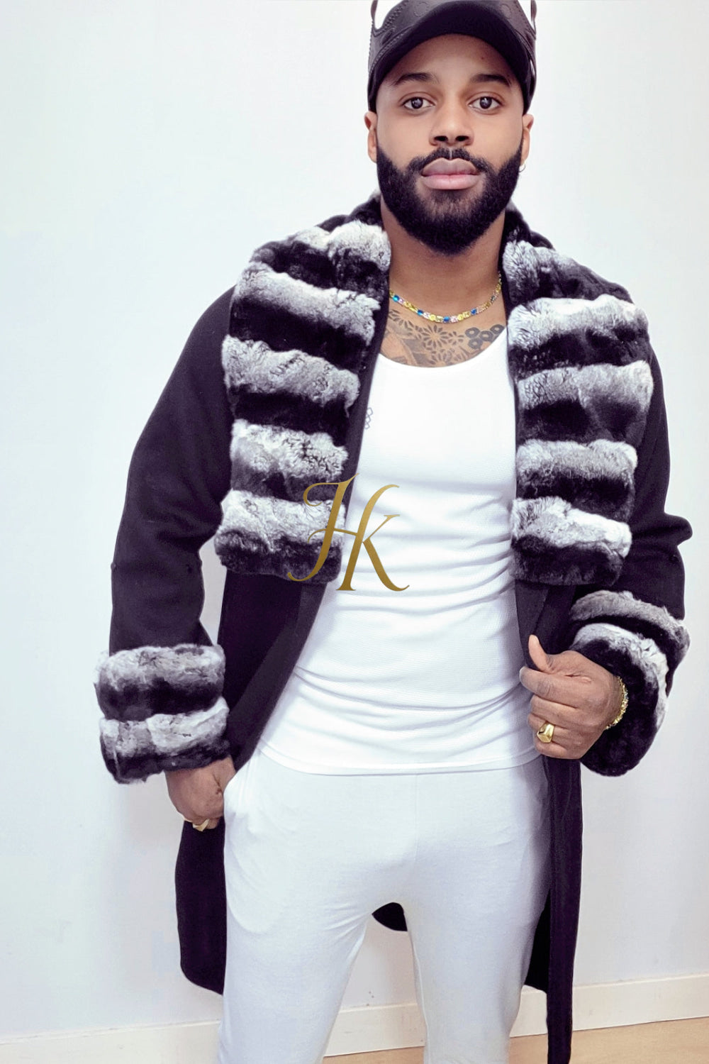 Handmade Premium Cashmere & 100% wool Real Fur Coats: Men's & Women's cashmere Jackets with Rex Rabbit Fur Collar | 100% Cashmere Winter Elegance" - kayibstrore