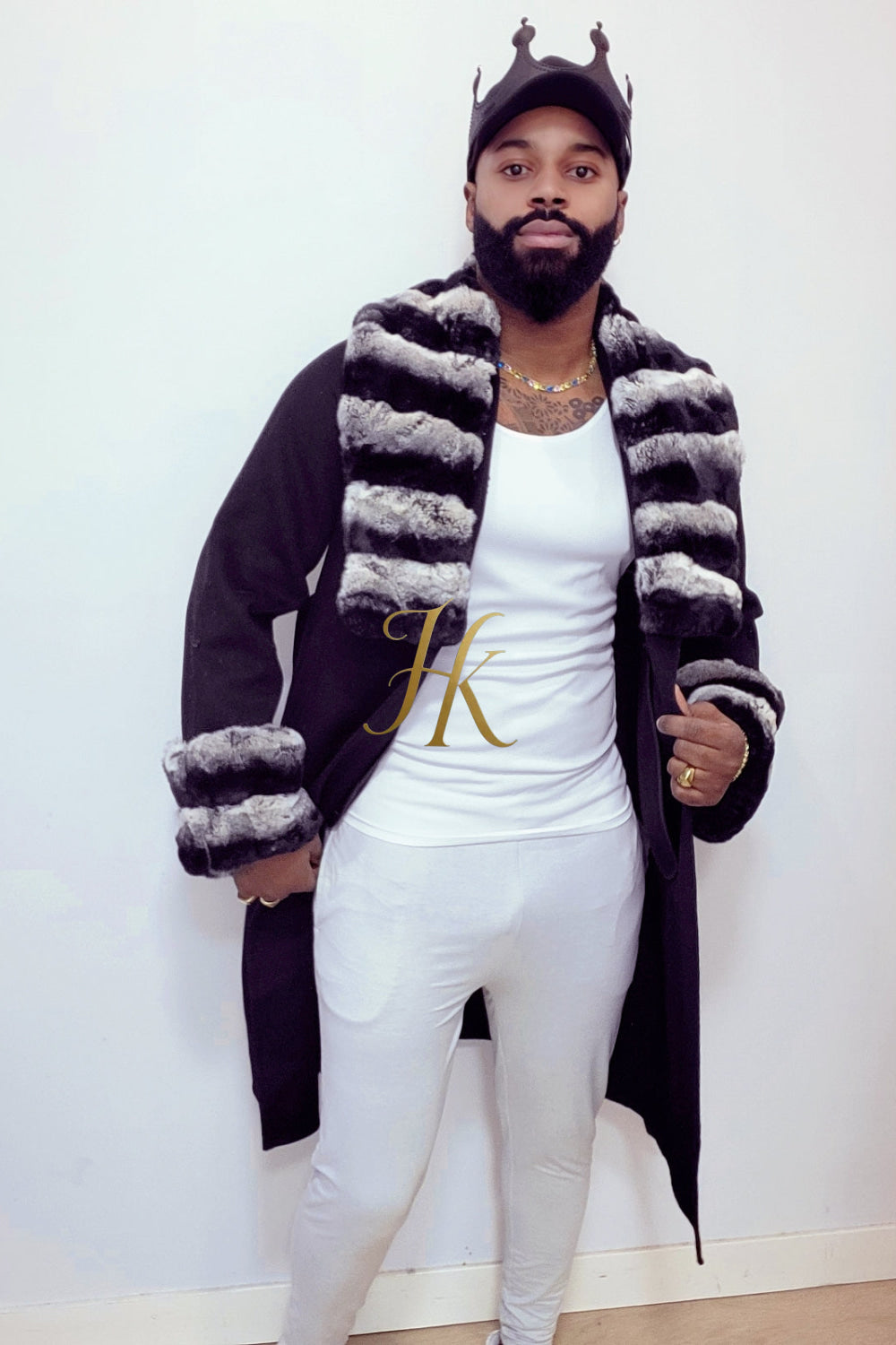Handmade Premium Cashmere & 100% wool Real Fur Coats: Men's & Women's cashmere Jackets with Rex Rabbit Fur Collar | 100% Cashmere Winter Elegance" - kayibstrore