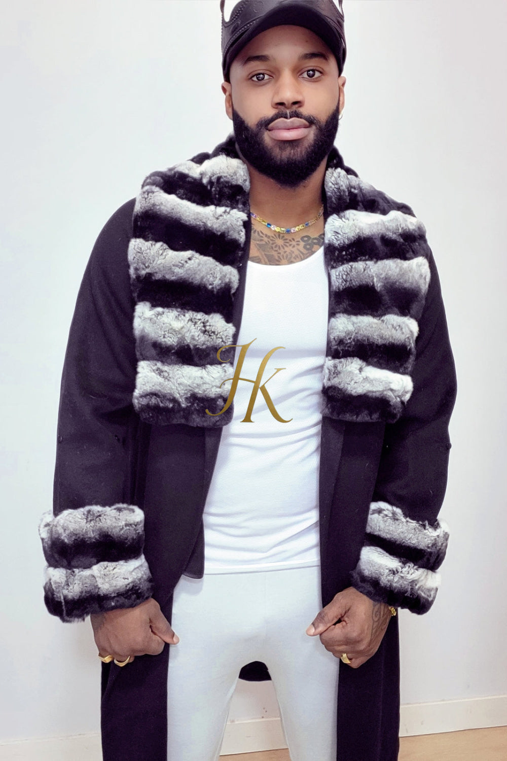 Handmade Premium Cashmere & 100% wool Real Fur Coats: Men's & Women's cashmere Jackets with Rex Rabbit Fur Collar | 100% Cashmere Winter Elegance" - kayibstrore