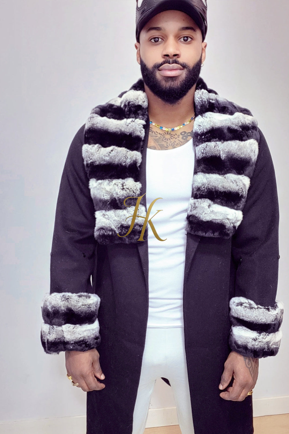 Handmade Premium Cashmere & 100% wool Real Fur Coats: Men's & Women's cashmere Jackets with Rex Rabbit Fur Collar | 100% Cashmere Winter Elegance" - kayibstrore