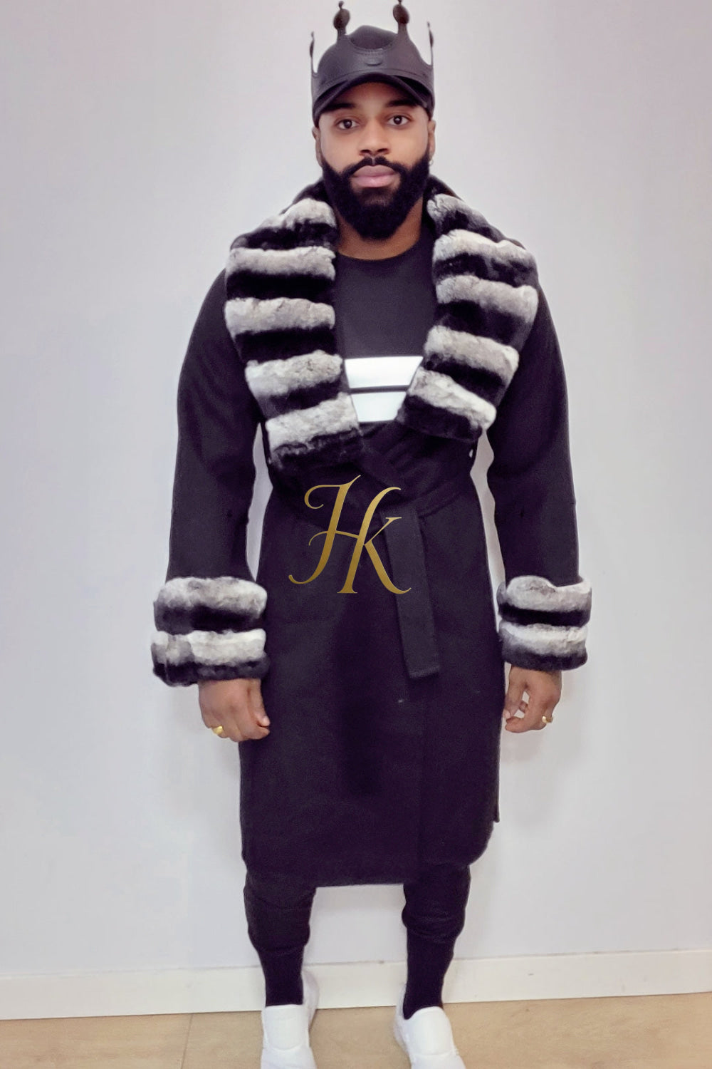 Handmade Premium Cashmere & 100% wool Real Fur Coats: Men's & Women's cashmere Jackets with Rex Rabbit Fur Collar | 100% Cashmere Winter Elegance" - kayibstrore