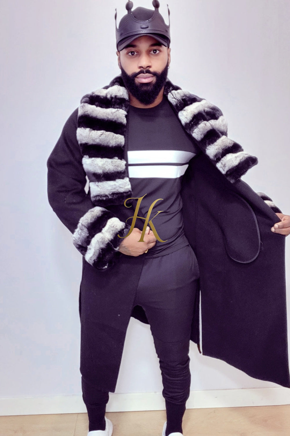 Handmade Premium Cashmere & 100% wool Real Fur Coats: Men's & Women's cashmere Jackets with Rex Rabbit Fur Collar | 100% Cashmere Winter Elegance" - kayibstrore