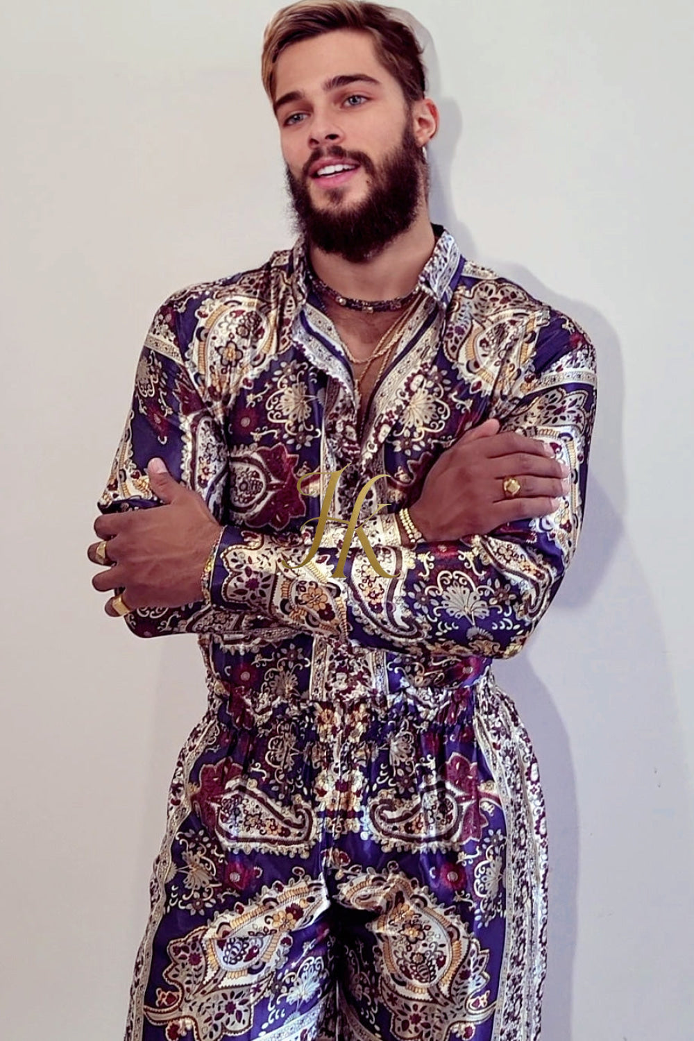 Luxury Silk shirt Set - Elevate Your Style with Vibrant Spanish Fashion - Stay Cool and Look Flawless All Summer Long - kayibstrore