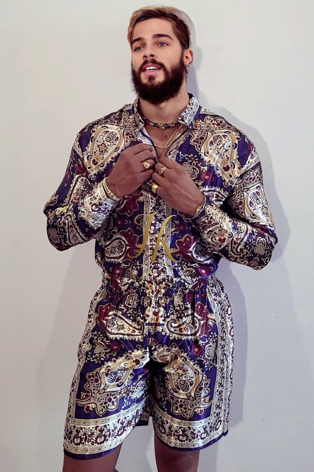 Luxury Silk shirt Set - Elevate Your Style with Vibrant Spanish Fashion - Stay Cool and Look Flawless All Summer Long - kayibstrore