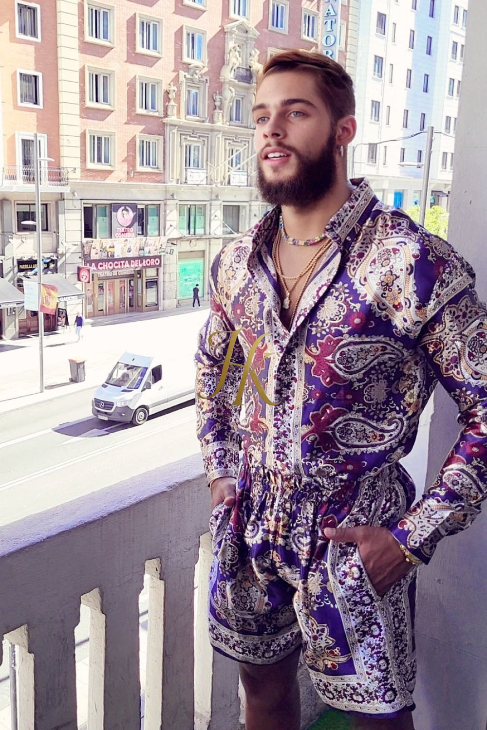 Luxury Silk shirt Set - Elevate Your Style with Vibrant Spanish Fashion - Stay Cool and Look Flawless All Summer Long - kayibstrore