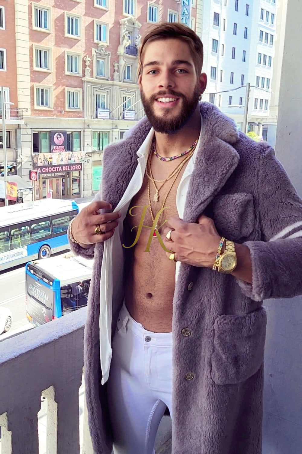 Handmade Coats Winter Style: Fuzzy Fleece Lapel Long Cardigan Coat for Men - kayibstrore