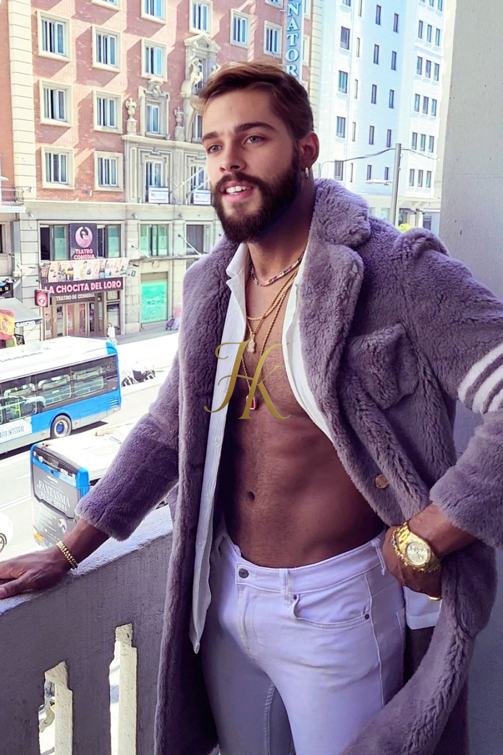Handmade Coats Winter Style: Fuzzy Fleece Lapel Long Cardigan Coat for Men - kayibstrore