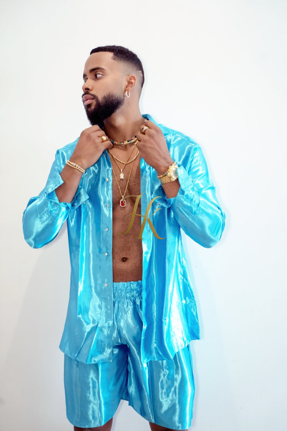 Luxury Silk Shirt Set - Handmade Men's Fashion - kayibstrore
