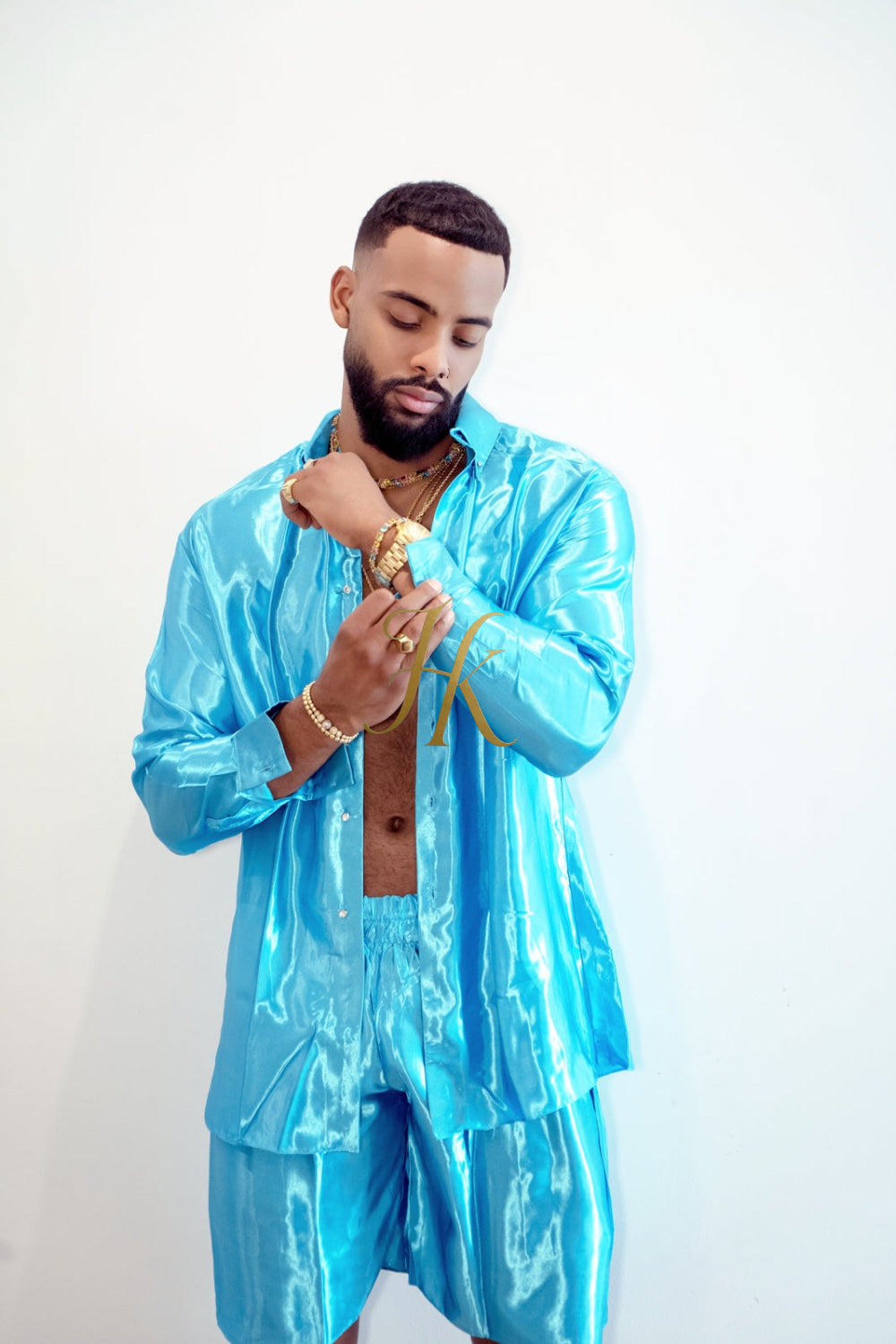 Luxury Silk Shirt Set - Handmade Men's Fashion - kayibstrore