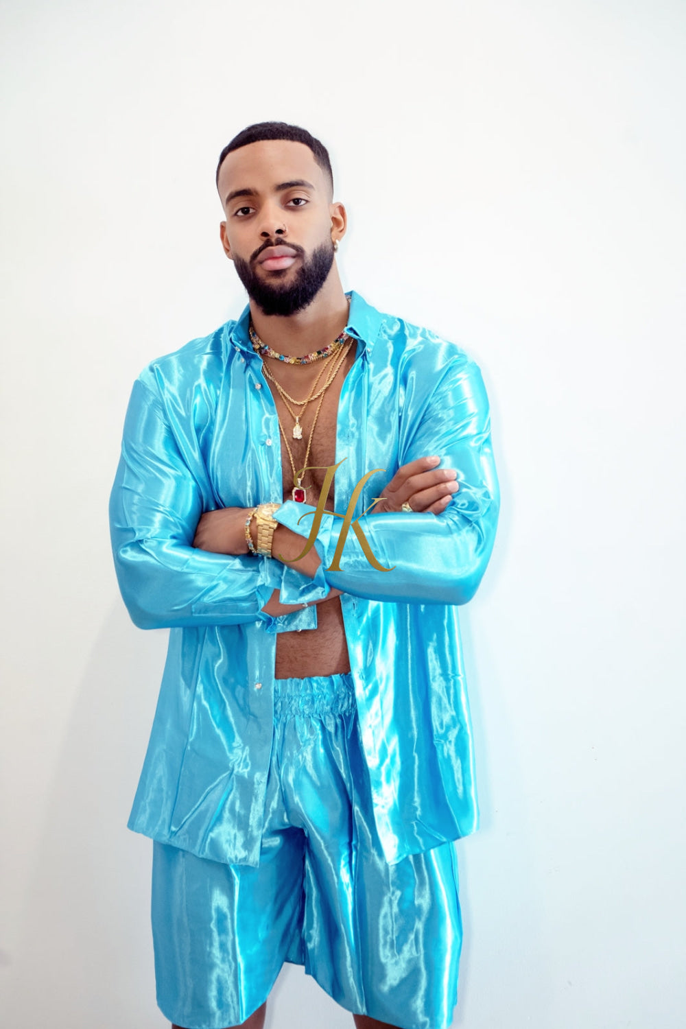 Luxury Silk Shirt Set - Handmade Men's Fashion - kayibstrore