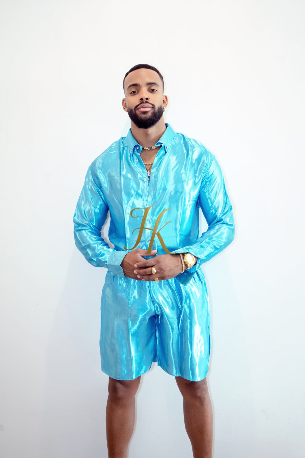 Luxury Silk Shirt Set - Handmade Men's Fashion - kayibstrore