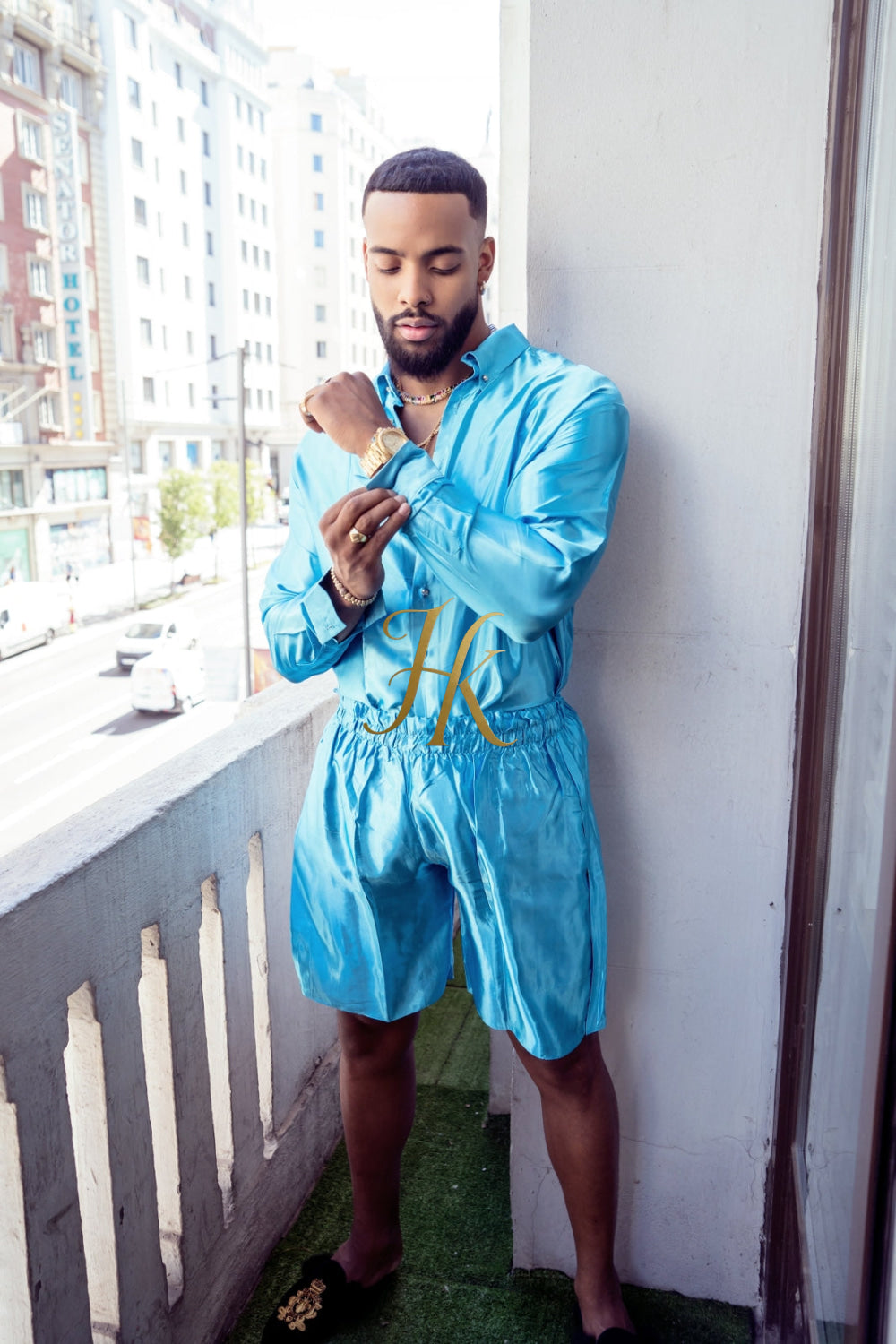 Luxury Silk Shirt Set - Handmade Men's Fashion - kayibstrore