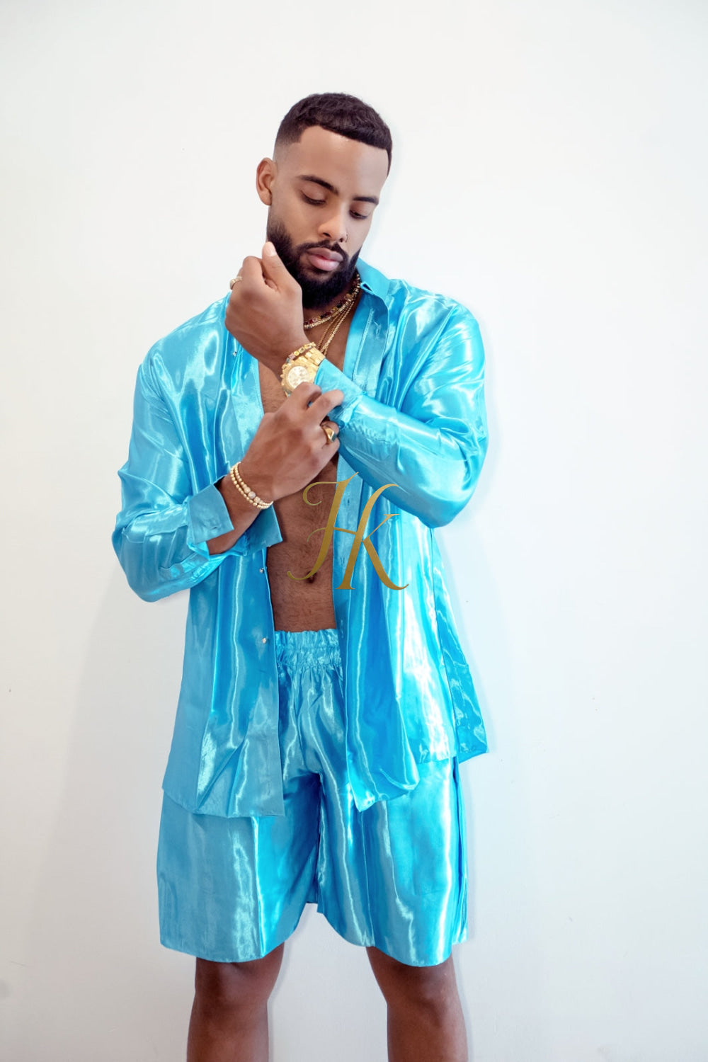 Luxury Silk Shirt Set - Handmade Men's Fashion - kayibstrore