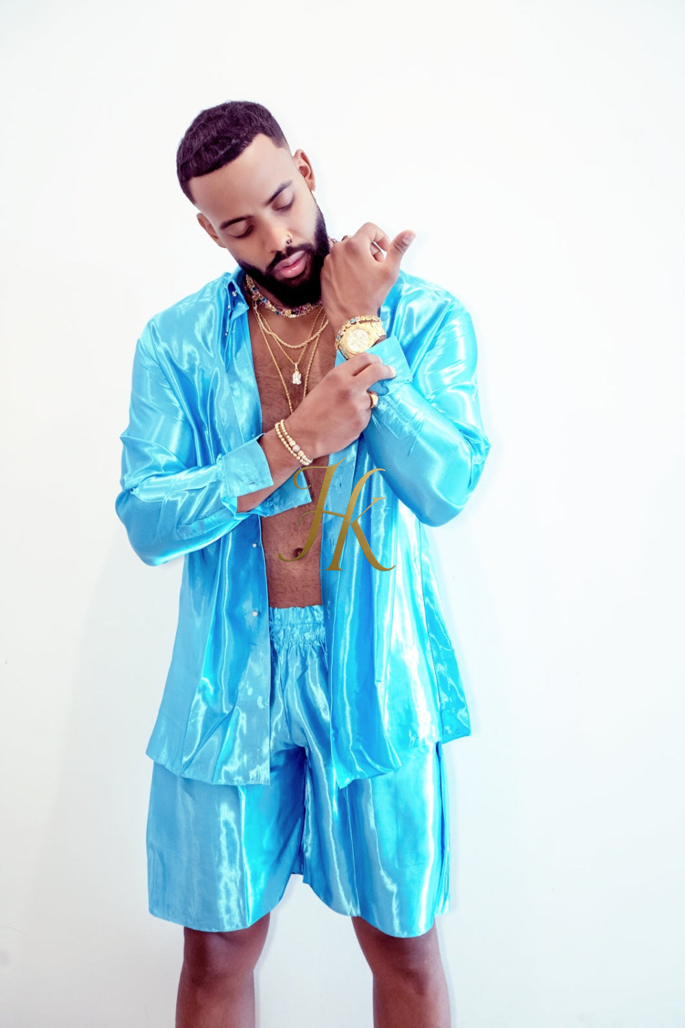 Luxury Silk Shirt Set - Handmade Men's Fashion - kayibstrore