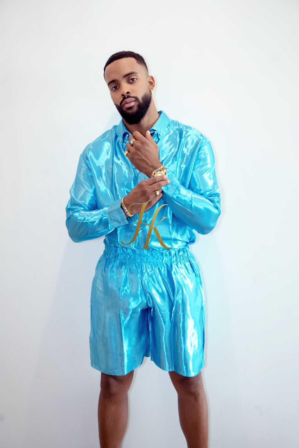 Luxury Silk Shirt Set - Handmade Men's Fashion - kayibstrore