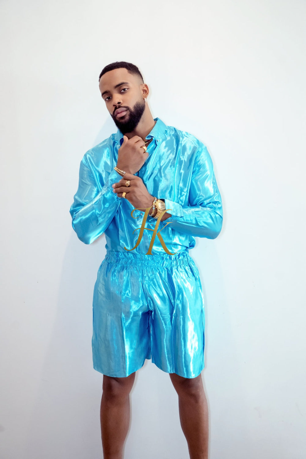 Luxury Silk Shirt Set - Handmade Men's Fashion - kayibstrore