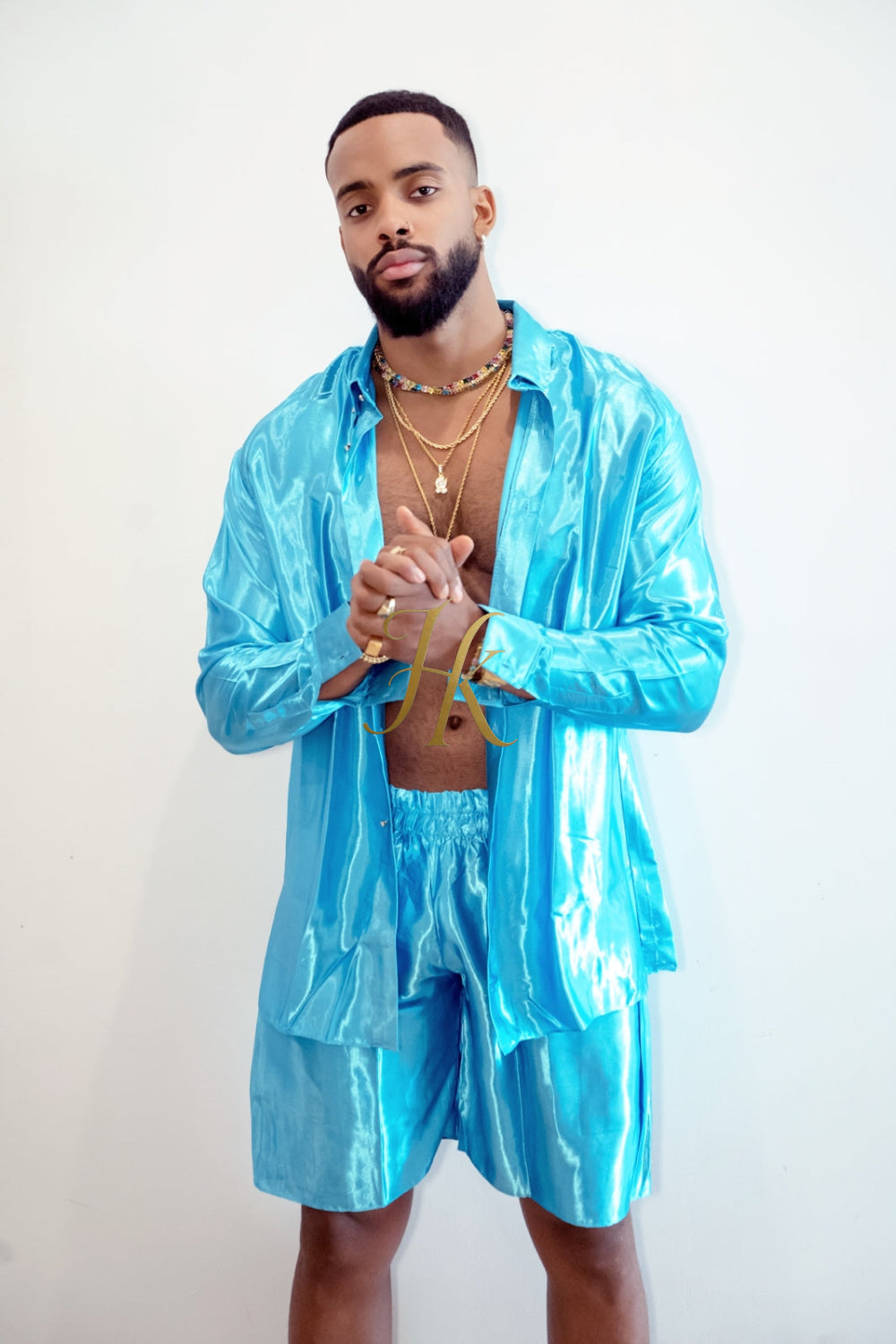 Luxury Silk Shirt Set - Handmade Men's Fashion - kayibstrore