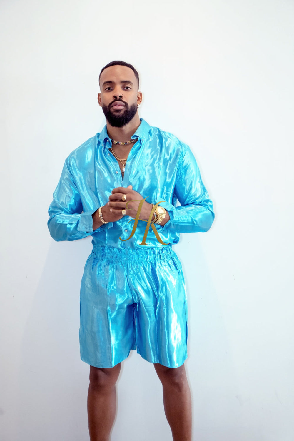 Luxury Silk Shirt Set - Handmade Men's Fashion - kayibstrore