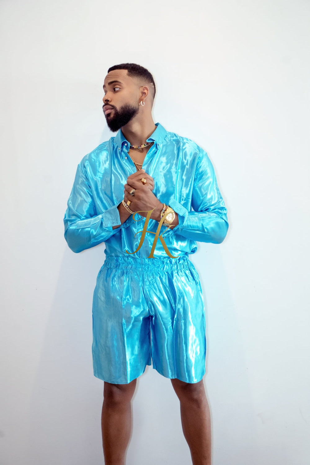 Luxury Silk Shirt Set - Handmade Men's Fashion - kayibstrore