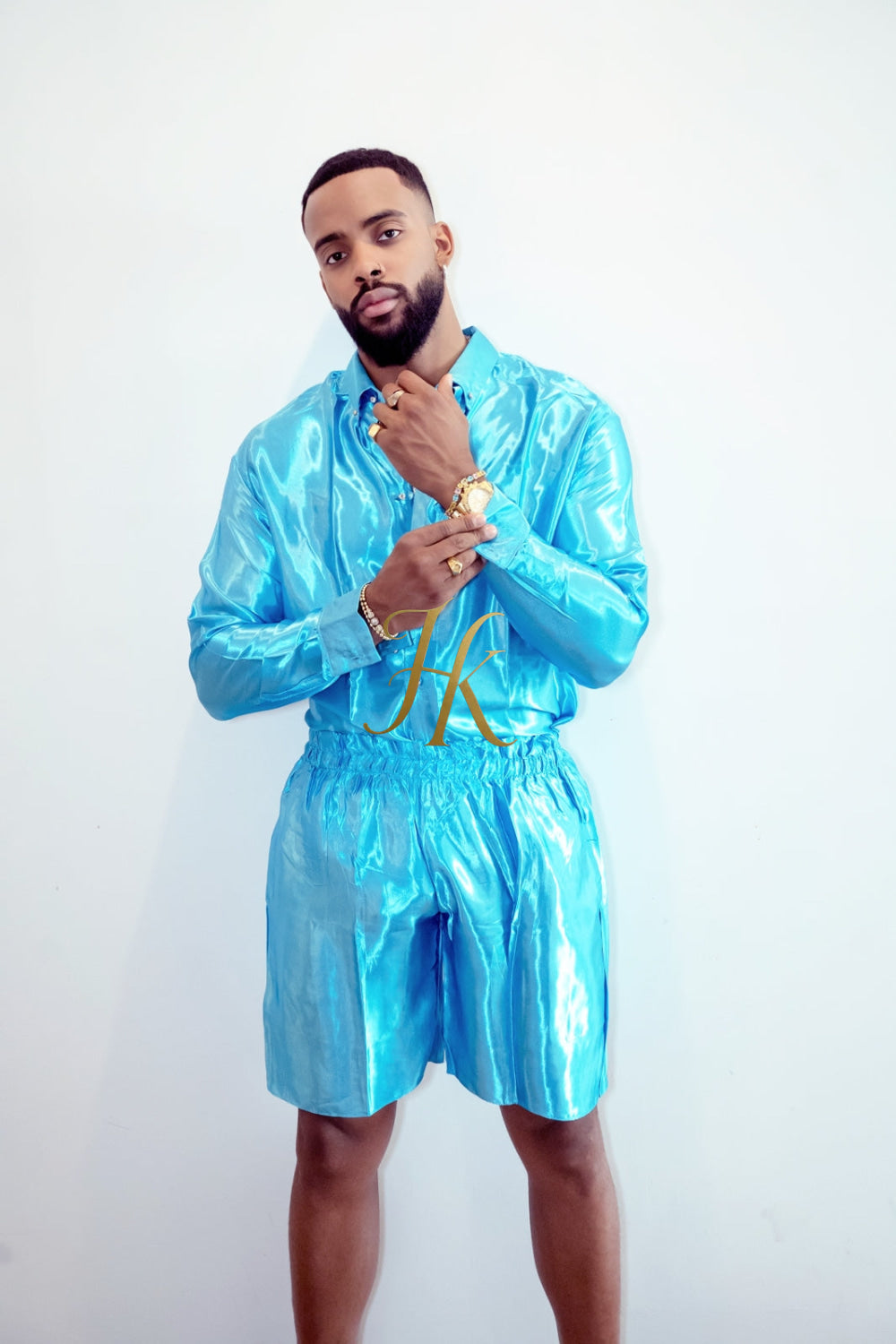 Luxury Silk Shirt Set - Handmade Men's Fashion - kayibstrore