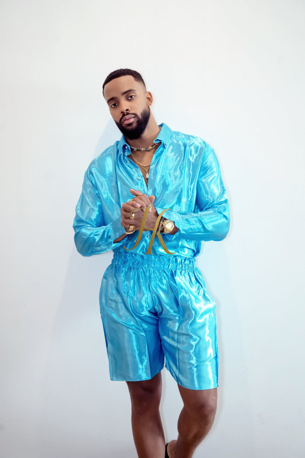 Luxury Silk Shirt Set - Handmade Men's Fashion - kayibstrore
