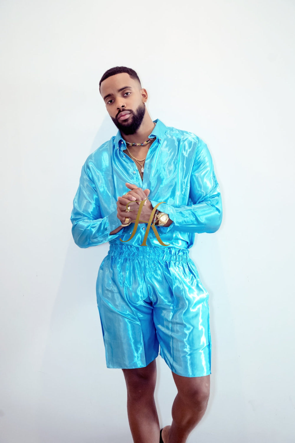 Luxury Silk Shirt Set - Handmade Men's Fashion - kayibstrore