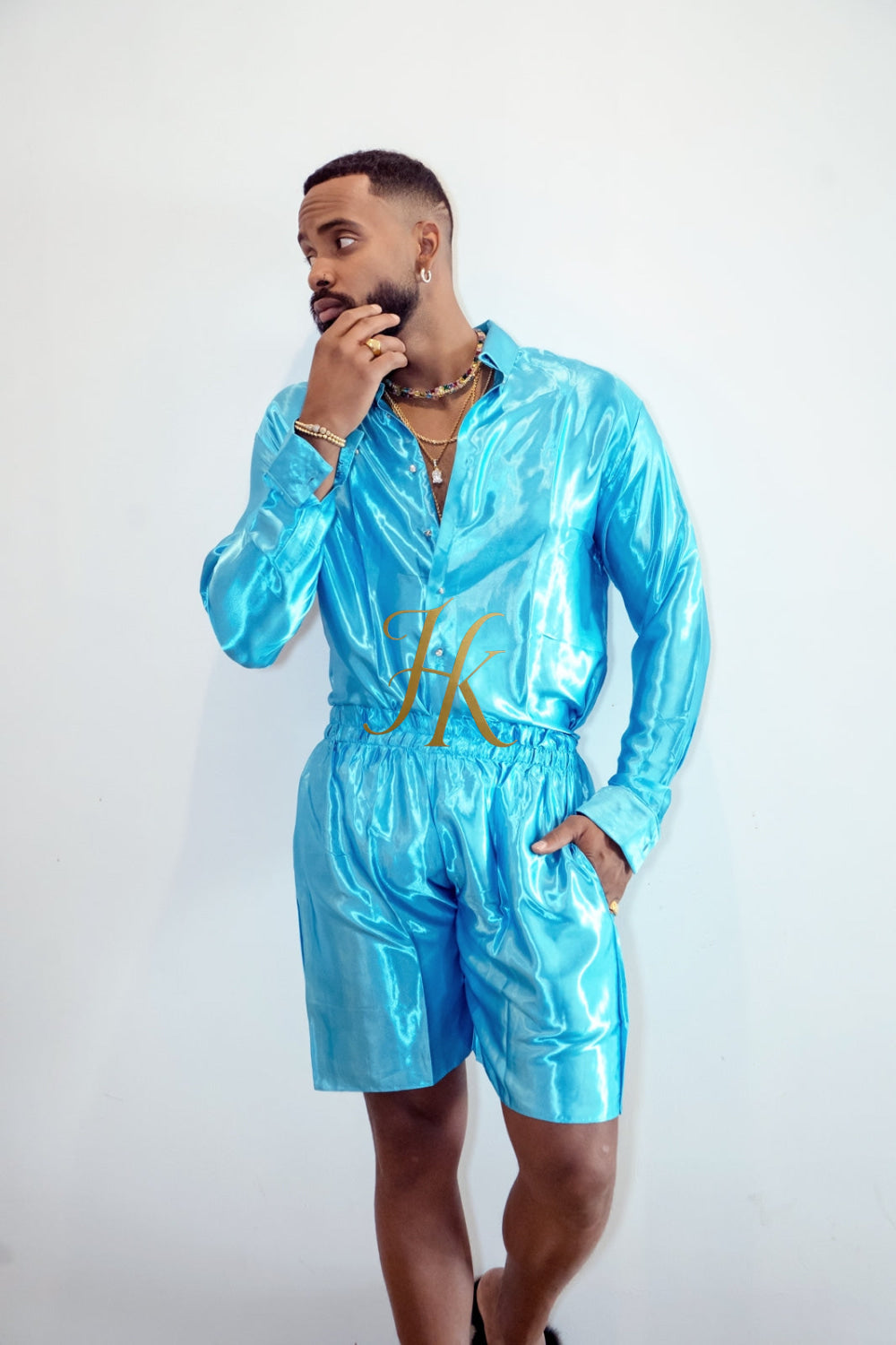 Luxury Silk Shirt Set - Handmade Men's Fashion - kayibstrore
