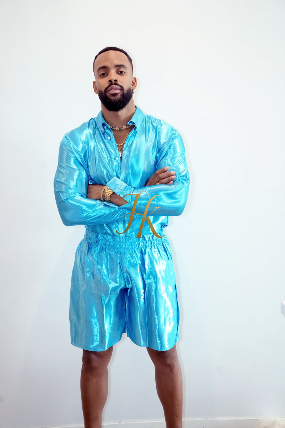 Luxury Silk Shirt Set - Handmade Men's Fashion - kayibstrore