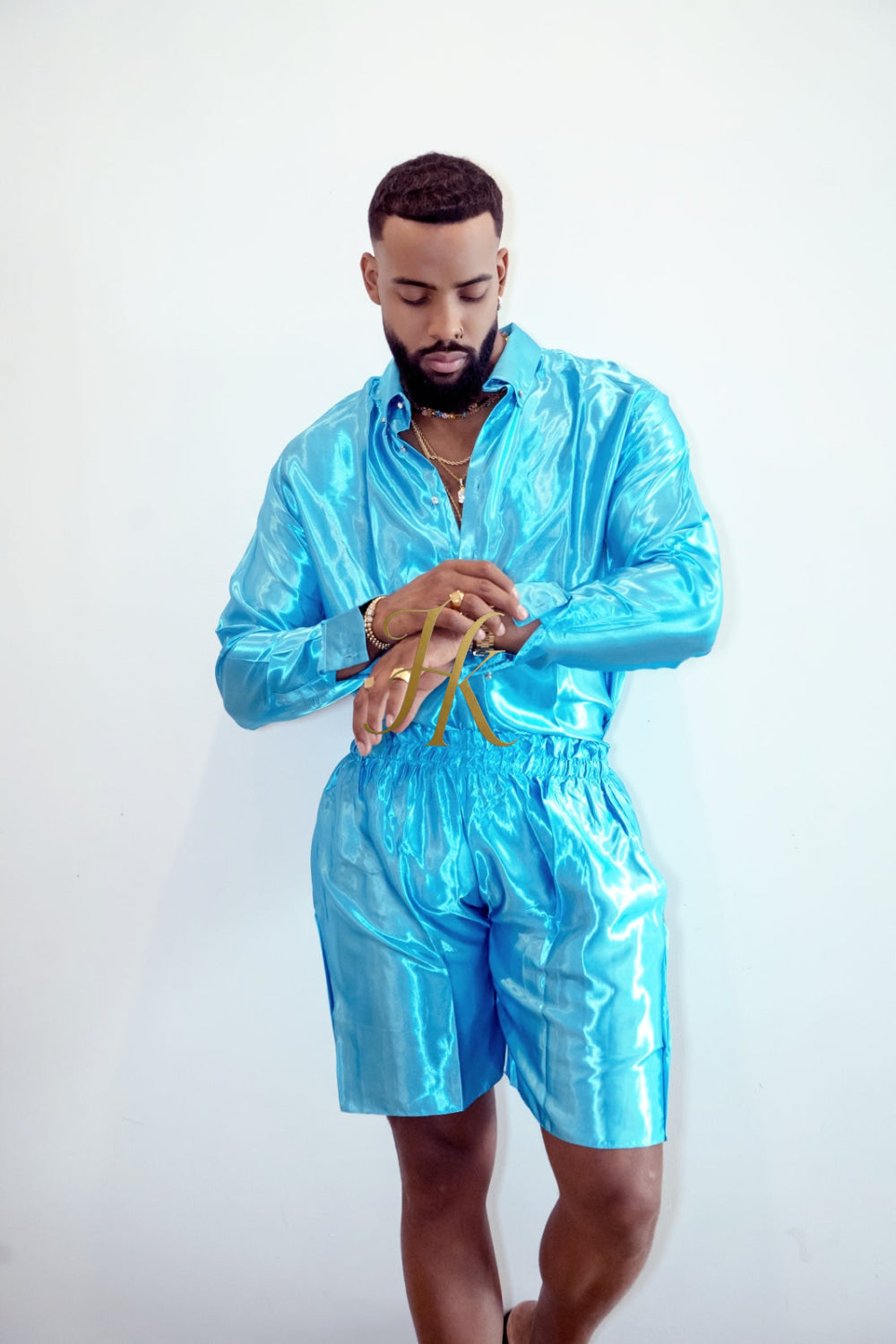 Luxury Silk Shirt Set - Handmade Men's Fashion - kayibstrore