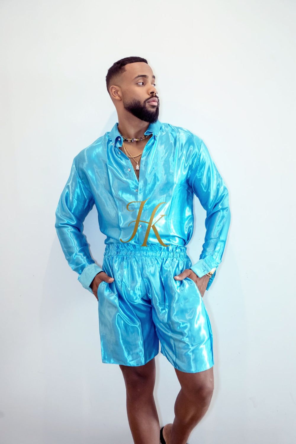 Luxury Silk Shirt Set - Handmade Men's Fashion - kayibstrore