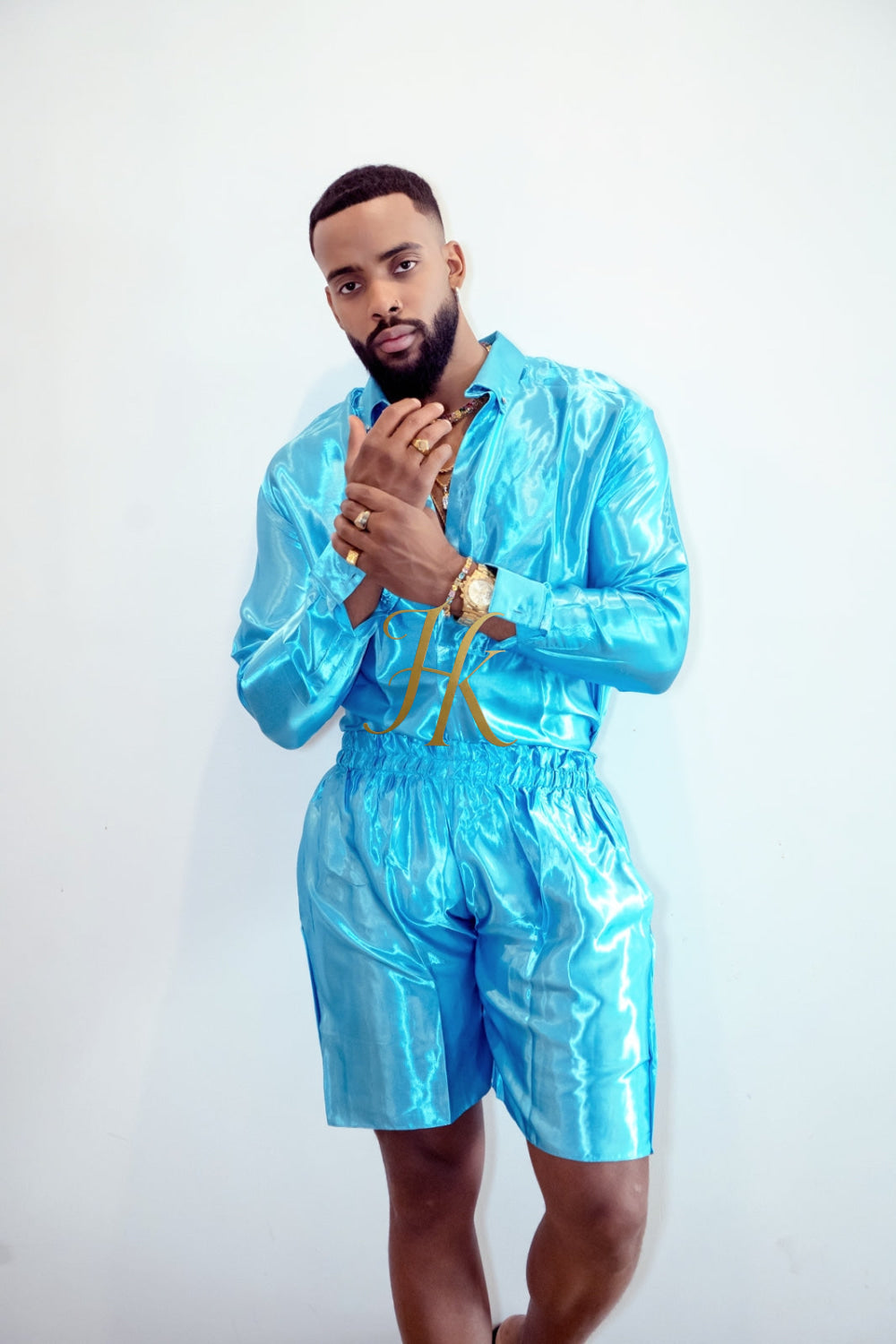 Luxury Silk Shirt Set - Handmade Men's Fashion - kayibstrore