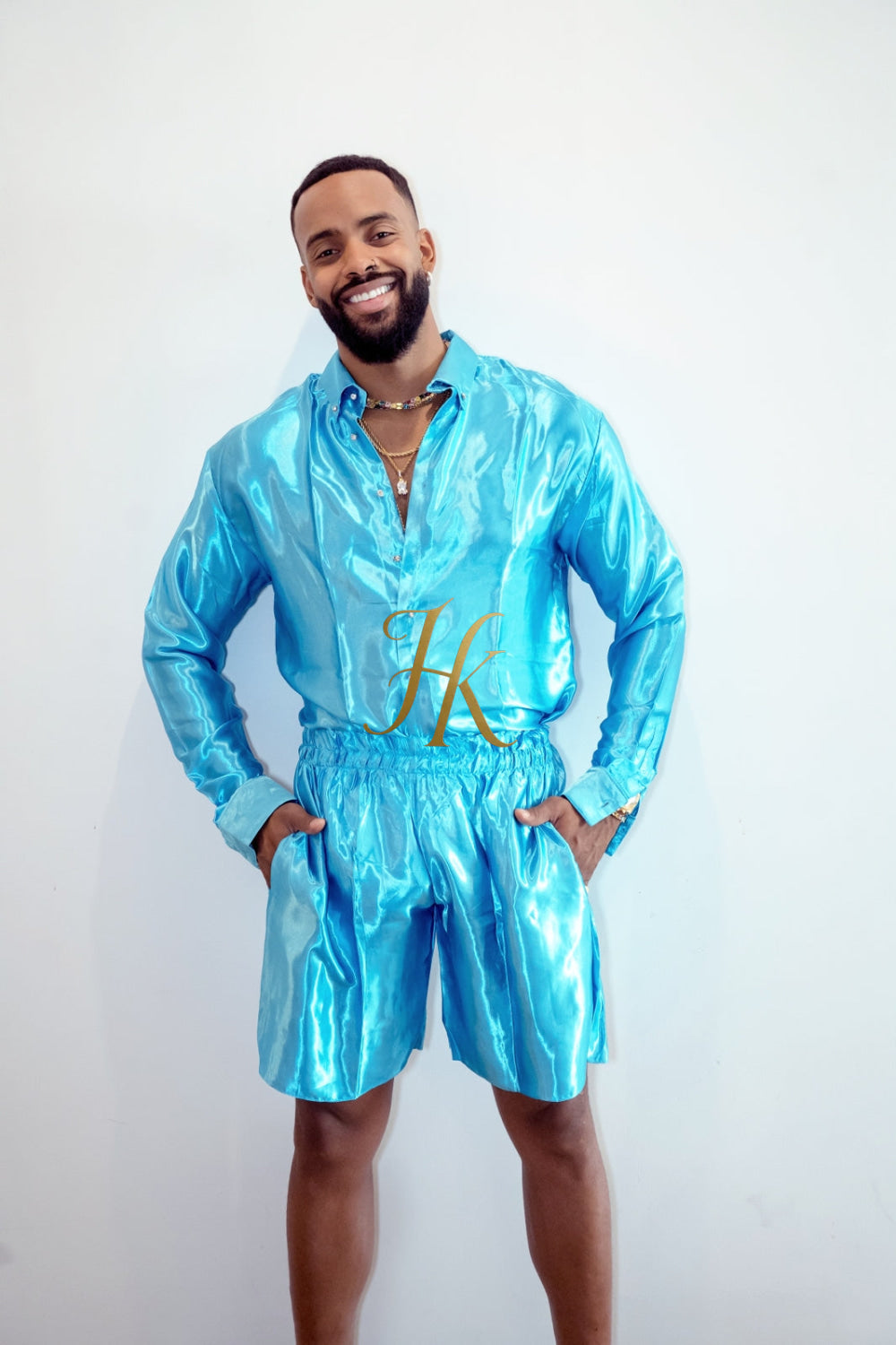 Luxury Silk Shirt Set - Handmade Men's Fashion - kayibstrore