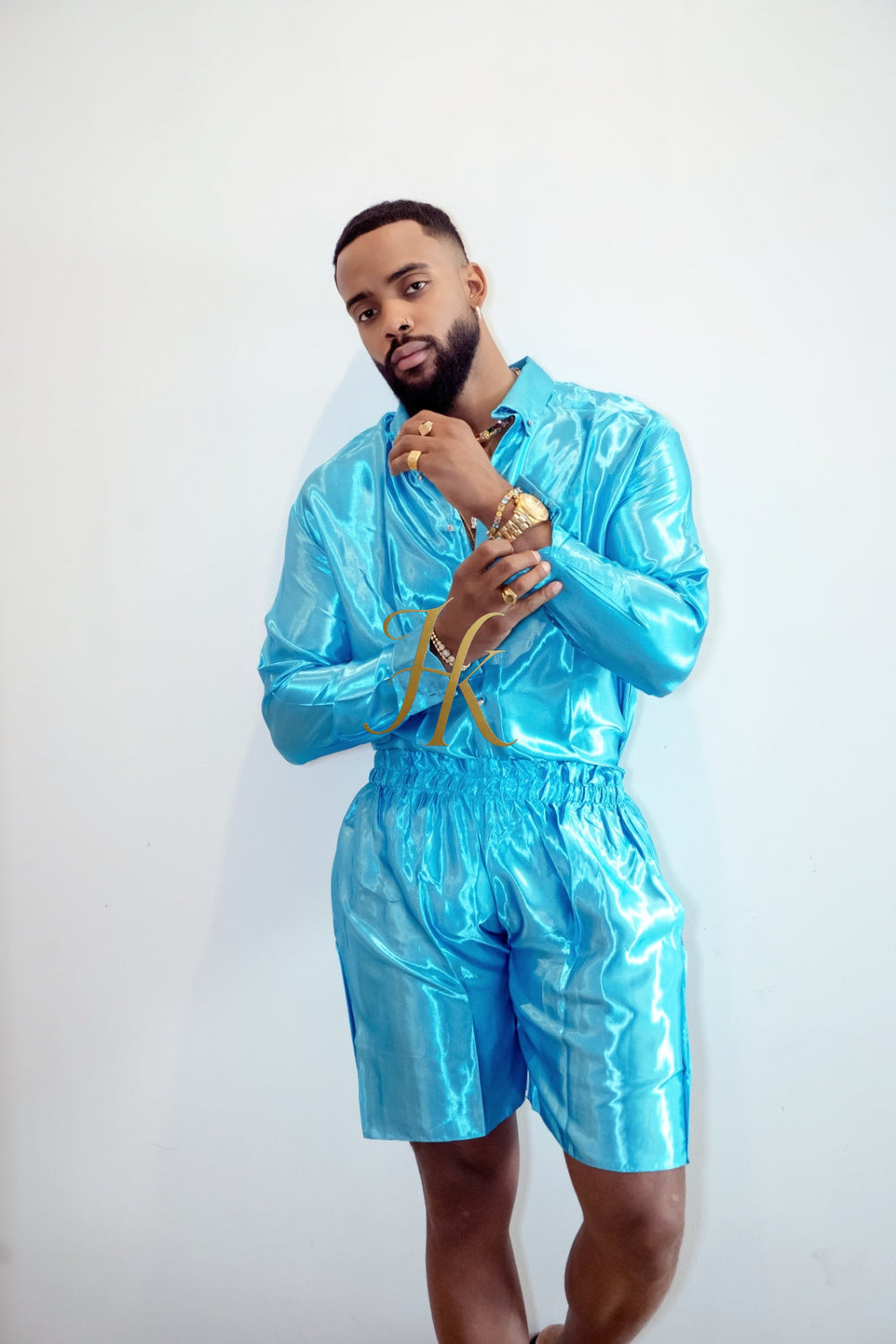 Luxury Silk Shirt Set - Handmade Men's Fashion - kayibstrore