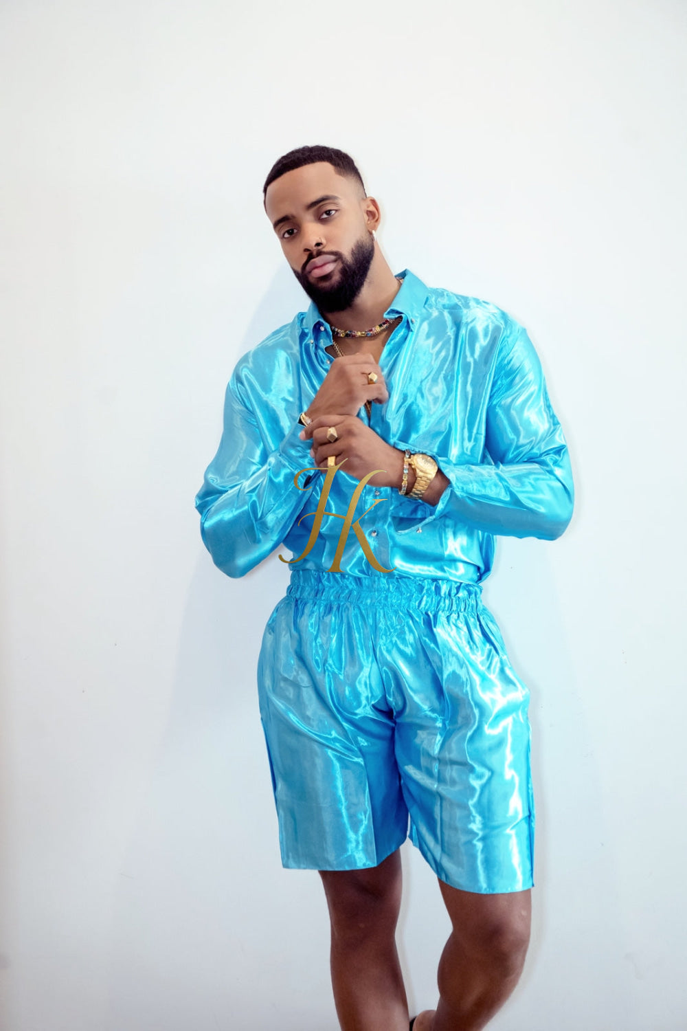 Luxury Silk Shirt Set - Handmade Men's Fashion - kayibstrore