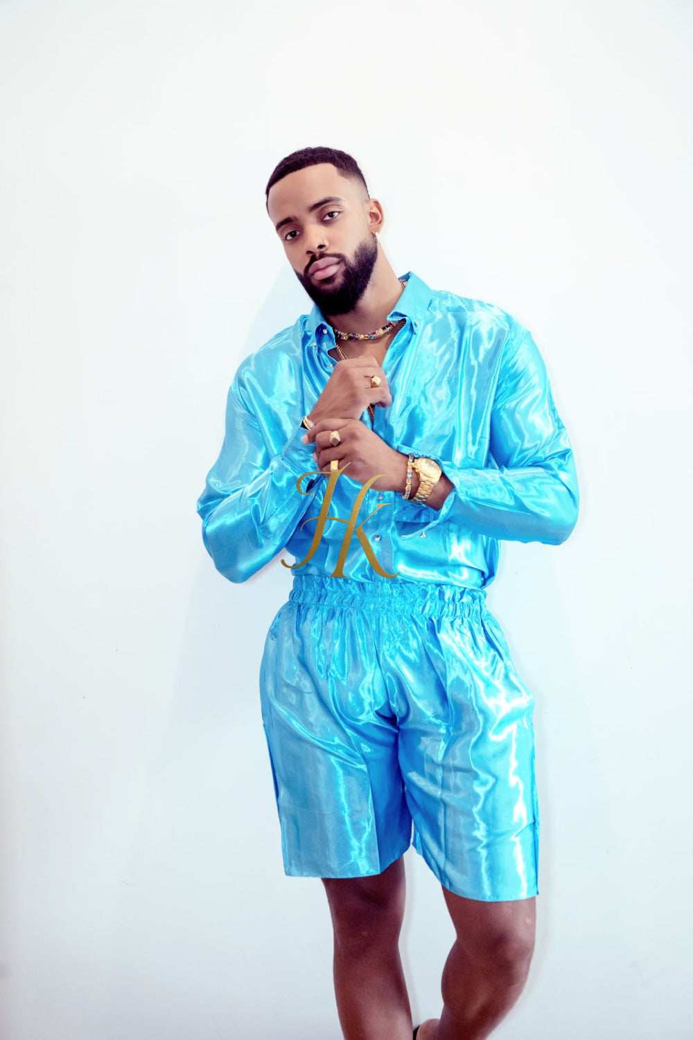 Luxury Silk Shirt Set - Handmade Men's Fashion - kayibstrore