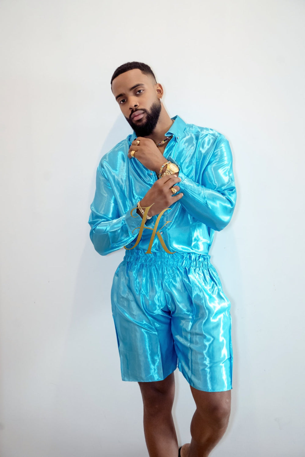 Luxury Silk Shirt Set - Handmade Men's Fashion - kayibstrore