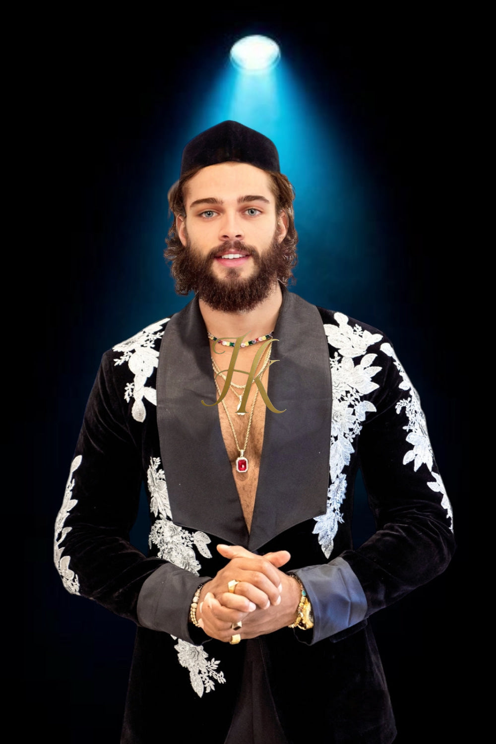 Best Handmade Custom velvet blazer Men's Suit with Sheer Velvet Lapel - Elevate Formal Style | KAYIB - kayibstrore