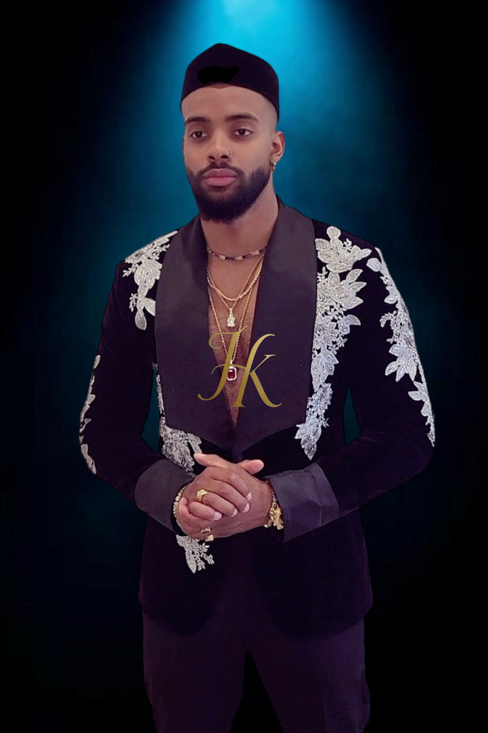Best Handmade Custom velvet blazer Men's Suit with Sheer Velvet Lapel - Elevate Formal Style | KAYIB - kayibstrore
